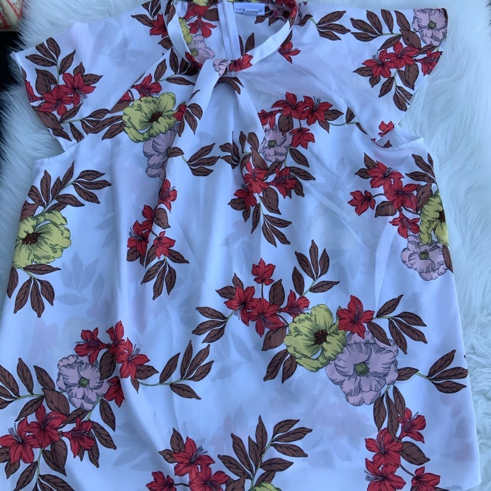 Pair of Liz Claiborne tops blouse floral - Picture 3 of 4